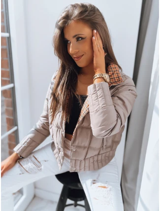 FIORELLA béžová FashionStreet dámska obojstranná prechodná bunda TY3562