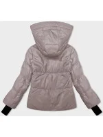 Dámska páperová zimná bunda s kapucňou Glakate light pink (LU-238191#)