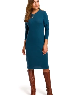 Dámske svetrové šaty S178 Petrol - Stylove