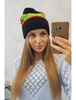 Kinga dámska čiapka K297 black+kiwi+green neón