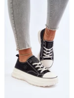 Damskie Trampki Na Masywnej Podeszwie Big Star NN274125 Czarne