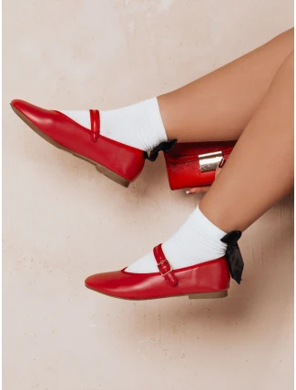 Dámske baleríny na zips ELLICAN červené FashionStreet ZY0661 Dámske baleríny na zips ELLICAN červené FashionStreet ZY0661