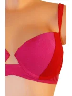 Dámske plavky dvojdielne bikiny 2COLOR dvojfarebné červené - Červená - OEM