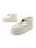 D.Franklin snehové topánky ženy zimné módne zateplené topánky strieborné ženy