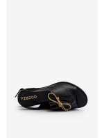 Kožené ploché sandále Zazoo 2898 black