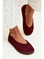 Dámske balerínky typu barefoot v bordovej farbe Hollin Dámske balerínky typu barefoot v bordovej farbe Hollin