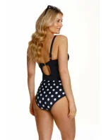 Dámske jednodielne plavky Paros 198666 Black with White Pattern - Lupo Line Dámske jednodielne plavky Paros 198666 Black with White Pattern - Lupo Line