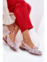 Ażurowe Baleriny Z Odkrytą Piętą Multikolor Navinnia