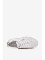 Damskie Sneakersy Z Eko Skóry Big Star SS274026 Biało-Złote