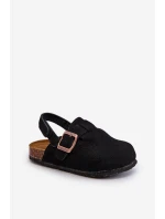 Chodaki Dziecięce Na Korkowej Platformie Czarne Vulagia