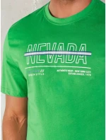 Pánske zelené tričko s potlačou FashionStreet RX5438 Pánske zelené tričko s potlačou FashionStreet RX5438