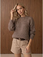 Dámsky oversize sveter s copánkovým vzorom Fango FashionStreet MY2594