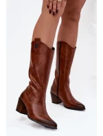 Kožený vyhrievaný podpätok Zazoo 70155 Brown Kožený vyhrievaný podpätok Zazoo 70155 Brown