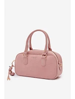 Malá kabelka typu Kufrík z eko semiše Růžová Annelle