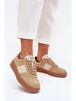 Dámske semišové tenisky SS2D4022 beige - Just Dare Dámske semišové tenisky SS2D4022 beige - Just Dare