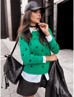 Dámsky sveter Athena green FashionStreet MY2058 Dámsky sveter Athena green FashionStreet MY2058