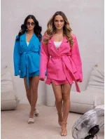Súprava bunda a sukňa/kalhoty v nadmernej veľkosti Fuchsia (82176/178)