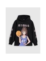 Dievčenská mikina bez prúžkov s kapucňou 4F 4FJRAW25TSWSF2293-20S