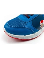 Leomil Detská športová obuv Super Mario tenisky na suchý zips LED Blue