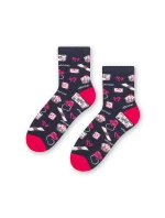 Vzorované pánske ponožky Steven art.136 Srdiečka