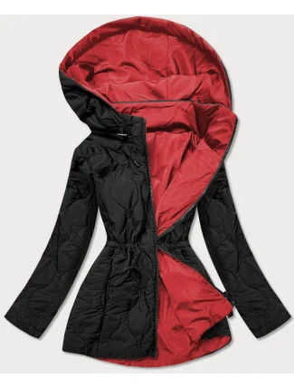 Tmavo modro-červená obojstranná dámska prešívaná bunda (MHM-W589) Tmavo modro-červená obojstranná dámska prešívaná bunda (MHM-W589)