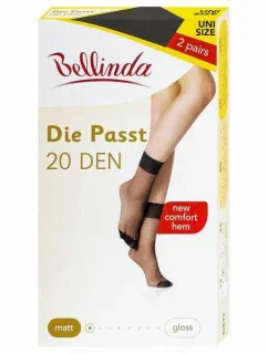 Silonkové matné ponožky 2 páry DIE PASST SOCKS 20 DEN - Bellinda - čierna