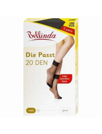 Silonkové matné ponožky 2 páry DIE PASST SOCKS 20 DEN - Bellinda - čierna