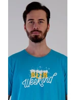 Pánska nočná košeľa s krátkym rukávom Beer weekend Pánska nočná košeľa s krátkym rukávom Beer weekend