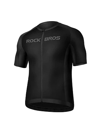 Cyklistické tričko Rockbros 15120002003 s krátkym rukávom, veľkosť L – čierne Cyklistické tričko Rockbros 15120002003 s krátkym rukávom, veľkosť L – čierne