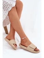 Damskie Klapki 4FMM00FFLIF031A-83S Beżowe