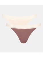 sloggi GO Ribbed R Thong C2P - BROWN - SLOGGI BROWN - SLOGGI