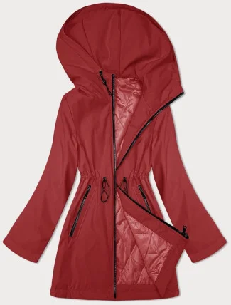 Tenká červená bunda s kapucňou S'West (B8236-4)
