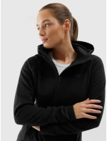 Dámský fleece regular s kapucí 4F - černý Dámský fleece regular s kapucí 4F - černý