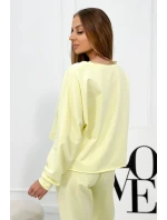 Set 2dielna mikina + nohavice žltá