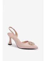 Sandále na podpätku model 226502 Krok vo veľkom štýle