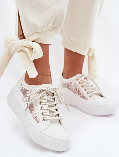 Dámske šnurovacie tenisky Lee Cooper LCW-26-44-4480 White