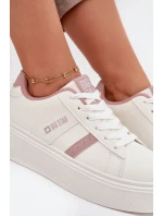 Dámske tenisky na platforme Big Star - biele Dámske tenisky na platforme Big Star - biele