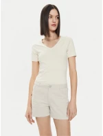 Dámske tričko slim fit 4FWSS25TTSHF1990 11S Ecru - 4F