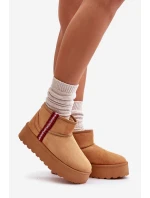 Śniegowce Damskie Na Platformie Ocieplane Camel Lomessa