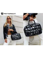 Dámska kabelka CP204450 Šedá s potlačou - PETERSON Dámska kabelka CP204450 Šedá s potlačou - PETERSON