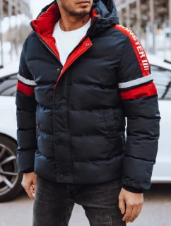 Pánska prešívaná zimná bunda tmavomodrá FashionStreet TX4566