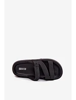 Pěnové dámské pantofle s pásky a sponou Big Star TT274A037 Černé