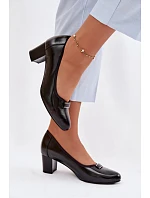 Lodičky na podpatku Vinceza 58622 Černé