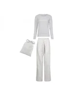 Dámske pyžamo QS6350E 1T6 - béžová - Calvin Klein