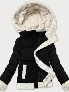 Dámska čierna kožušinová bunda J Style (16M9213-392)