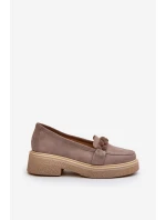 Dámske semišové mokasíny Cappuccino Zazoo 3429/W Dámske semišové mokasíny Cappuccino Zazoo 3429/W