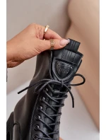 Ocieplane Botki Damskie Ze Skóry Naturalnej Vinceza 66671 Czarne