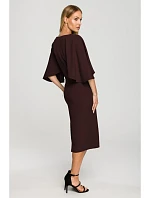 Šaty M700 s kimono rukávmi – hnedé Šaty M700 s kimono rukávmi – hnedé
