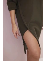 Dlhá tunika s kapucňou 18784 khaki - Kesi
