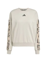 Dámska mikina adidas Animal Print 3-Stripes French Terry Sweatshirt cream JM1836